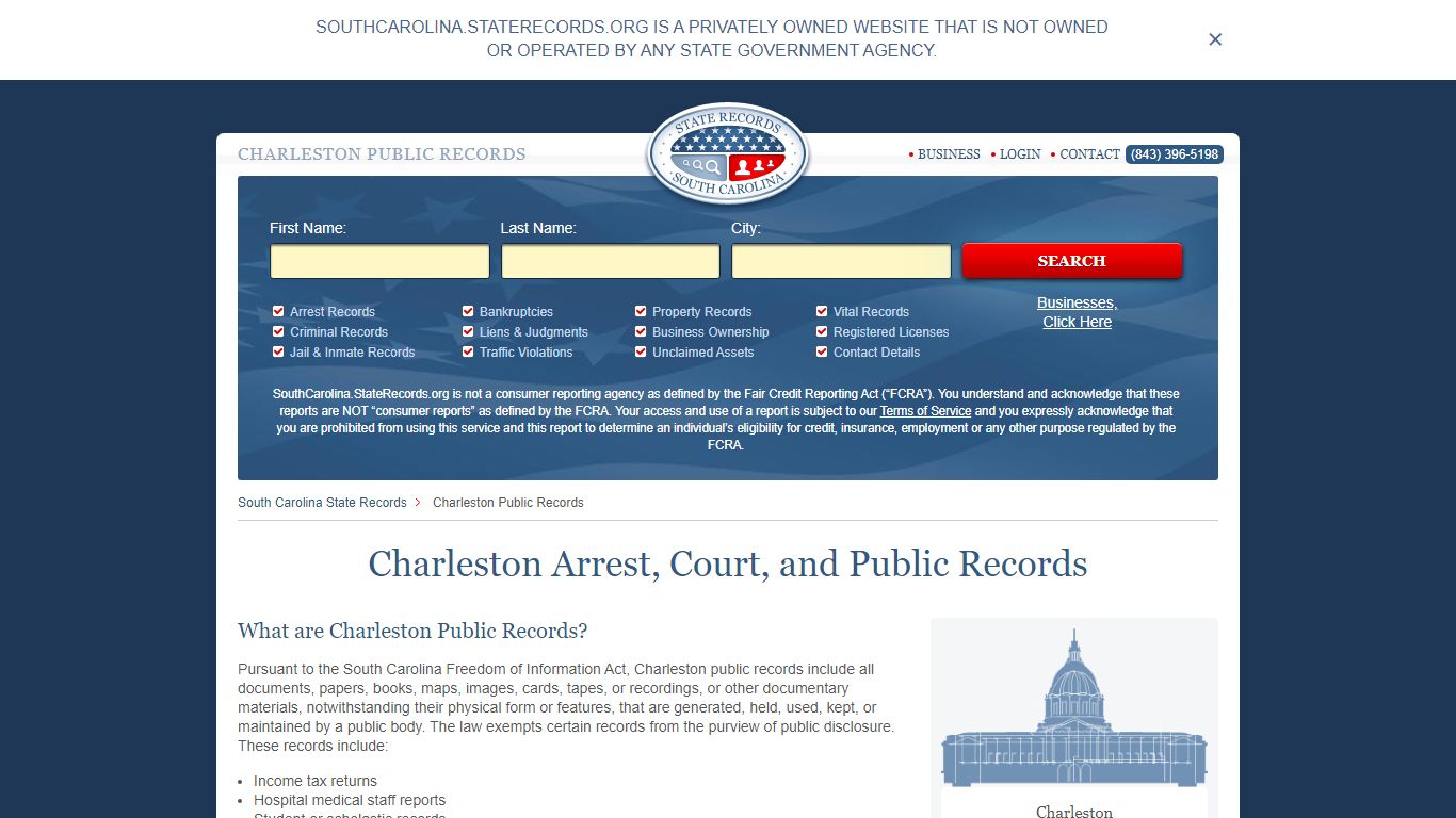 Charleston Arrest and Public Records - StateRecords.org